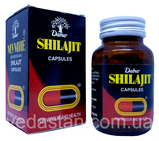 Шиладжит 100cap очищене муміє - натуральні вітаміни, для зміцнення сили, витривалості, енергії, інтелекту