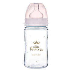 Пляшка антиколікова з широким отвором 240 мл PP Easystart Royal baby рожева Canpol babies 35/234_pin