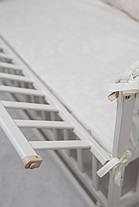 Детская кроватка Гойдалка VALERI с откидной боковиной на шарнирах бук белая, фото 5