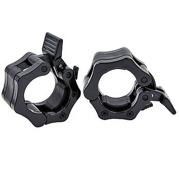 Замки 2 шт. 50 мм Lock-Jaw PRO з фіксатором для грифа (пластик, ціна за 2 шт.)