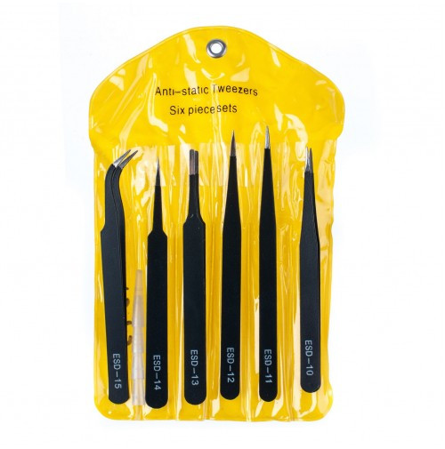 Набір пінцетів 6шт, 12.5 см