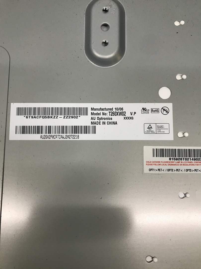 Запчастини до телевізора TCL 26A33 (08-MT62B08-MA300AA, 4A-LCD26T-AU7, 40-MT5362-MAB4XG, 40PWL32B-PWD1XG)