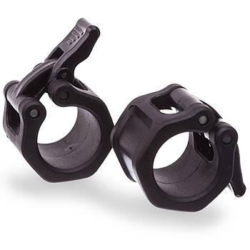 Замки 50 мм (2 шт.) Lock-Jaw PRO з фіксатором для грифа (нейлон, ціна за 2 шт.)