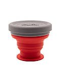 Стакан складаний силіконовий з кришкою 200 ml. terracota Tramp, TRC-126-terracota, фото 5