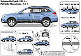 Молдинги на двері для Subaru Outback 2009-2014, фото 9