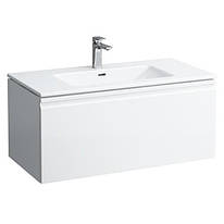 PRO S тумба, в комплекті з умивальником 100*50 см, білий глянець