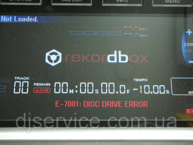 Repair ремонт E-7001 DISC DRIVE ERROR Pioneer cdj2000nexus