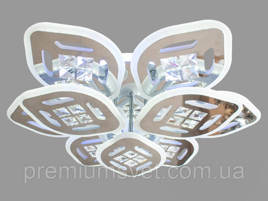 Люстра стельова світлодіодна, колір хром 6012/6+3 HR LED 3color dimmer