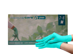 Рукавички медичні оглядові нітрилові Sempercare Green нестерильні неопудрені (зелені) 200 шт