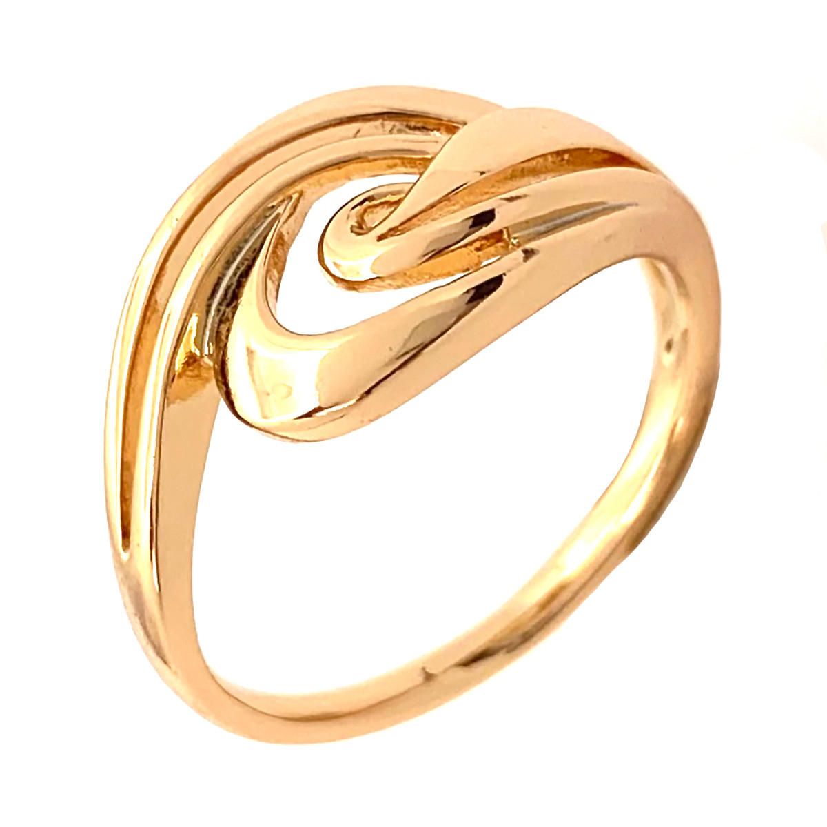Кільце Xuping з медичного золота, білі фіаніти, позолота 18K, 12021