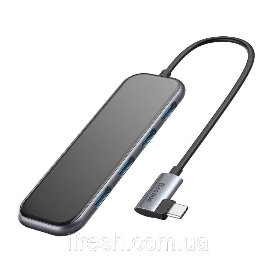 Переходник Baseus USB-Hub Multi-functional (Type-C to 4xUSB3.0+PD), Deep gray (CAHUB-EZ0G)