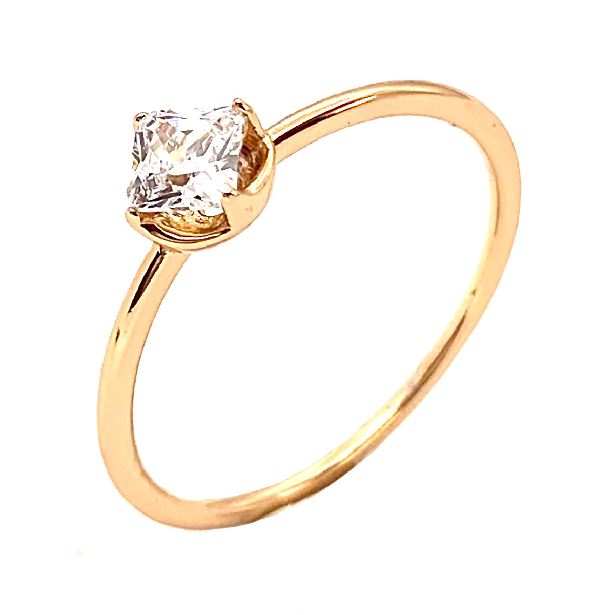 Кільце Xuping з медичного золота, білі фіаніти, позолота 18K, 12016