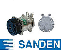 Компрессор кондиционера Sanden SD7H15 119mm. PV8 12V.