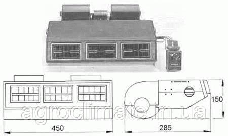 Испаритель для Кондиционера на Трактор, Комбайн "KING" Тепло-холод 24В ...