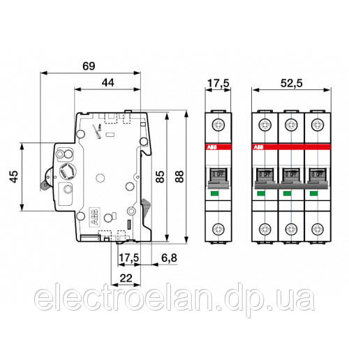 Автоматический выключатель SZ201-C10 ABB 1P 10А 6KA тип C 2CDS251025R0104 - фото 3 - id-p1357255082