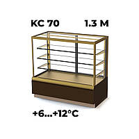 Кондитерская холодильная витрина CARBOMA ВХСв 1.3д CUBE (KC70 VM 1.3 1) +6...+12°C