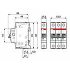 Автоматичний вимикач 16А, 3 полюс, тип C, SZ203-C16 ABB, фото 3