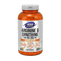 Аргинин с Орнитином NOW Arginine & Ornithine 250 caps