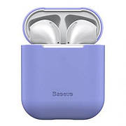 Чохол Baseus Super Thin Silica Gel для навушникiв Apple AirPods 1/2 Фіолетовий (WIAPPOD-BZ05)