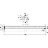 Нога Rondella хром 60/1100, регульована, фото 2