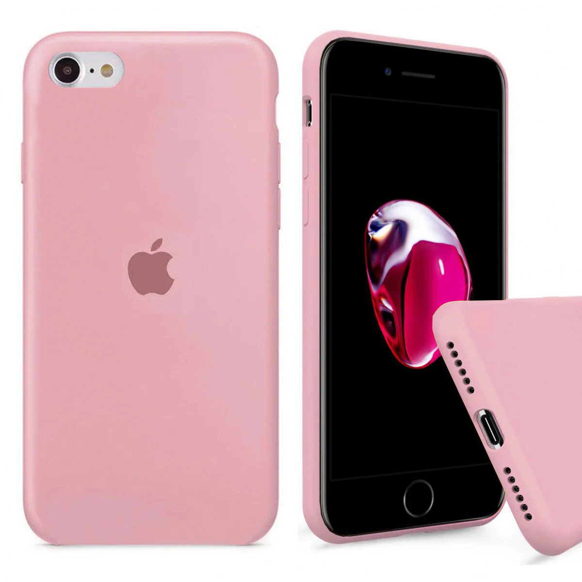 Чохол Silicone FULL case SE 2020 Pink рожевий, фото 1