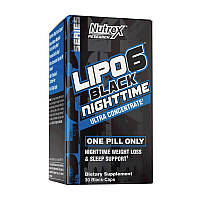 Жиросжигатель Nutrex Lipo 6 Black NightTime Ultra concentrate 30 caps