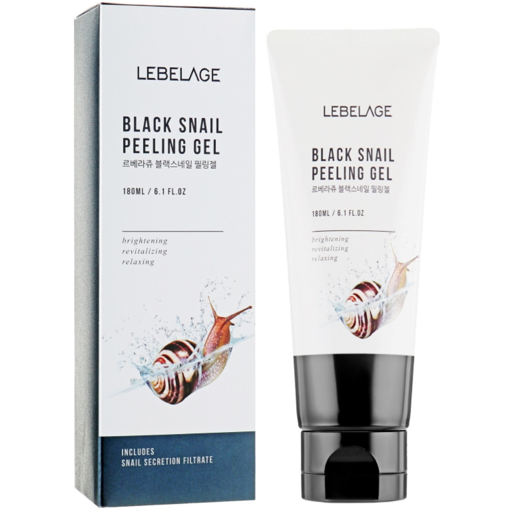 Пілінг-скатка з муцином чорного равлика Lebelage Black Snail Peeling Gel 180 мл (8809317111629)