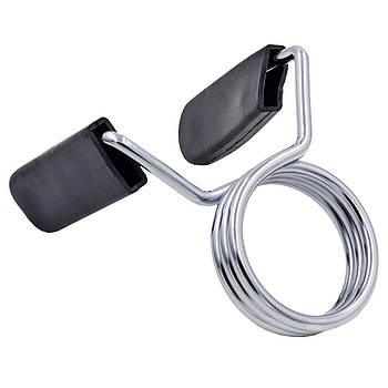 Замок для грифа d-50 мм пружинний (1 шт.) (метал хромований, пластик, ціна за 1 шт.)