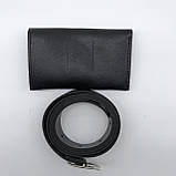 Жіночий класичний пояс-гаманець чорний, фото 4