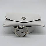 Жіночий класичний пояс-гаманець білий, фото 4