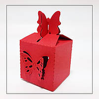Коробка для конфеты красная 38х38х38 мм.