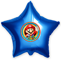 Наклейка 14,5см кругла на кулю 18" "Супер-Маріо" (поштучно, без кулі)