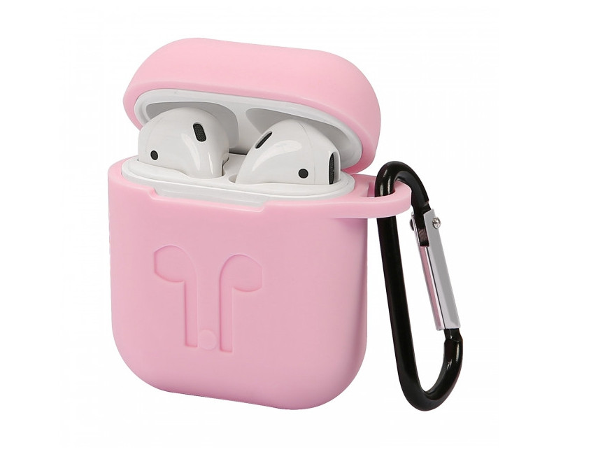 Чохол силіконовий HOCO з карабіном для навушників Apple AirPods 1/2