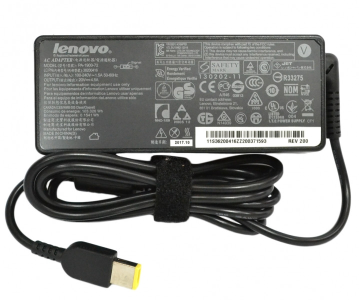 Адаптер для ноутбука Lenovo 20V 4.5A 90W - фото 1 - id-p1357396804