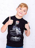 Футболка дитяча для хлопчика чорна з принтом Valimark 42