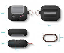 Чохол для навушників Apple AirPods Pro Alitek Ігрова консоль Black + карабін, фото 5