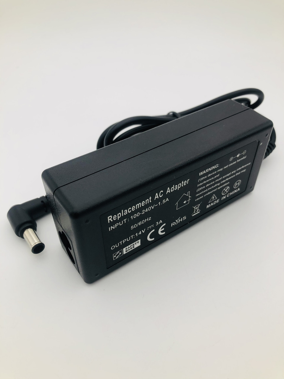 Блок живлення для ноутбука Samsung, роз'єм 6.5*4.4 pin, 14V, 3.0 A, 42W, чорний, без кабелю, фото 1