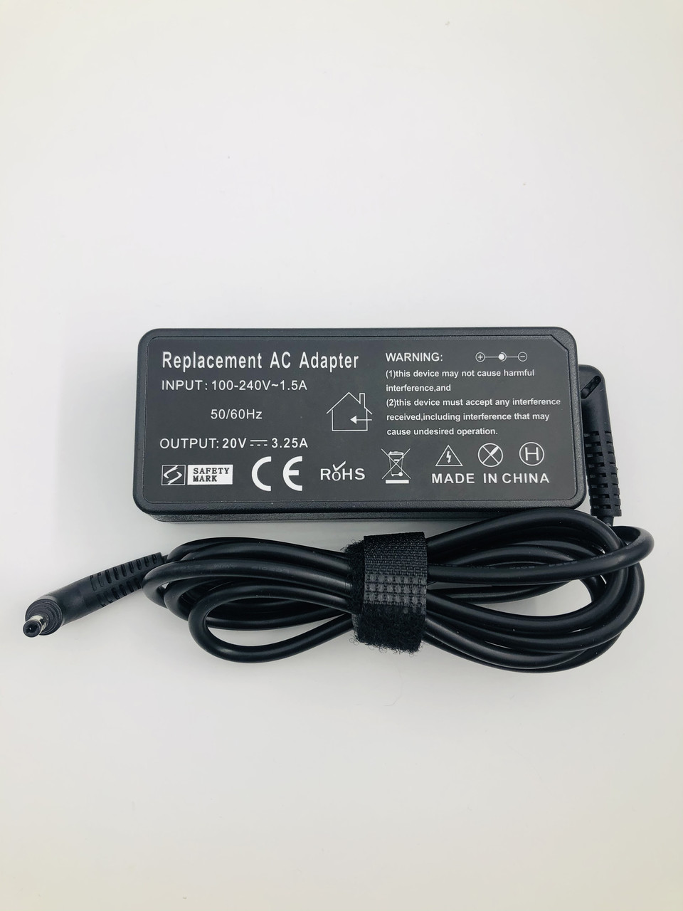 Блок живлення для ноутбука Lenovo, роз'єм 4.0*1.7 мм, 20V, 3.25 A, 65W, чорний, без кабелю