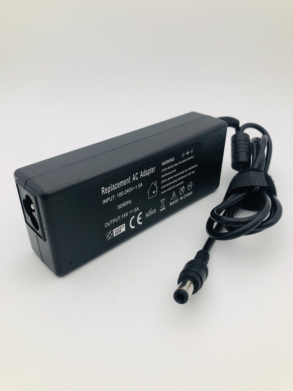 Блок живлення для ноутбука Toshiba, роз'єм 6.3*3.0 мм, 15 V, 5.0 A, 75 W, чорний, без кабелю, фото 1