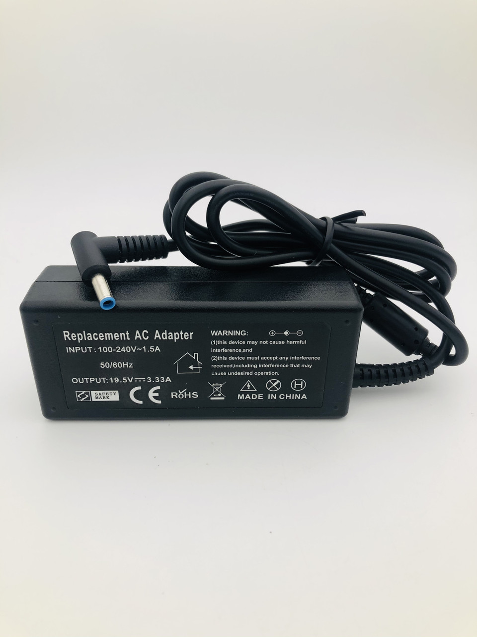 Блок живлення для ноутбука HP, роз'єм 4.5*3.0 pin, 19.5 V, 3.33 A, 65W, чорний, без кабелю, фото 1