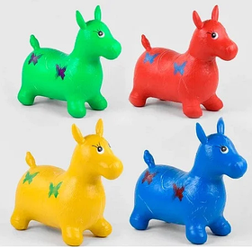 Надувна гумова Коник стрибунець C 44729, 4 кольори, в кульку