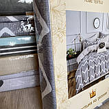 Постільна білизна Сімейний комплект з простирадлом на гумці з фланелі два підодіяльника, фото 5