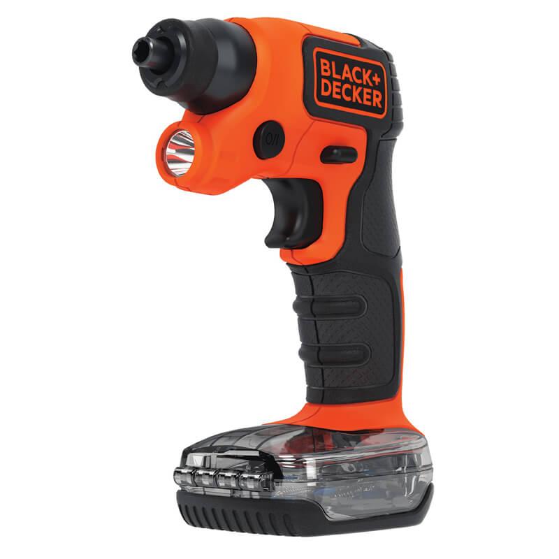 Викрутка-ліхтар BLACK+DECKER, 3.6 Li-Ion, 180 об/хв, реверс, підсвічування, вага 0.4 кг