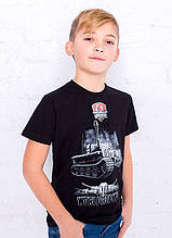 Футболка дитяча для хлопчика чорна з принтом Valimark 40