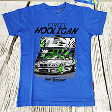 Футболка дитяча для хлопчика синя з принтом Valimark