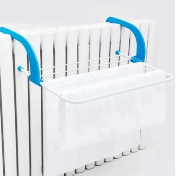 Знімна підвісна сушарка для одягу Fold Clothes Shelf блакитна