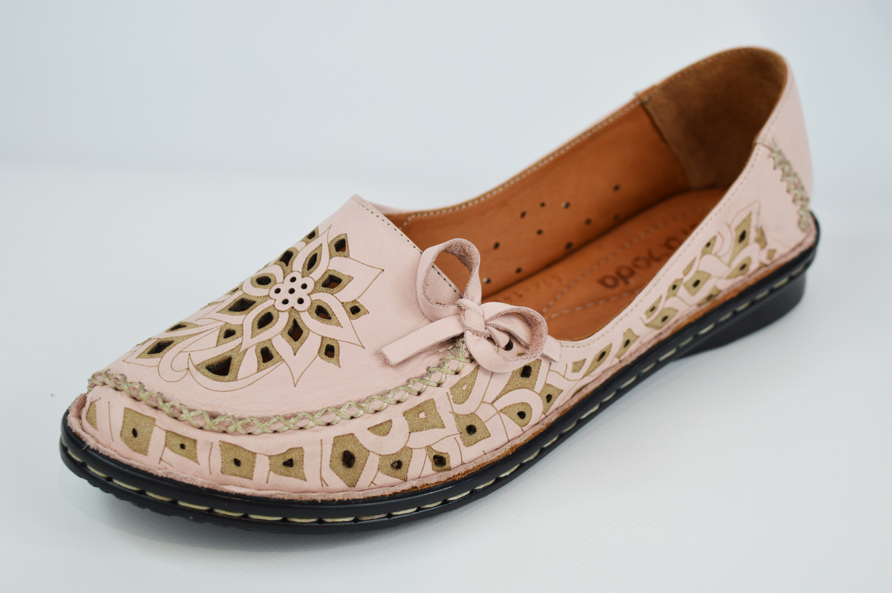 Балетки Evromoda 1459 42 Рожеві шкіра Так, 40, Рожевий