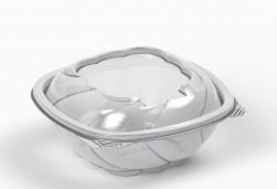 Салатник прозорий пластиковий PET 127х130 мм. h = 65 мм. 250 мл.