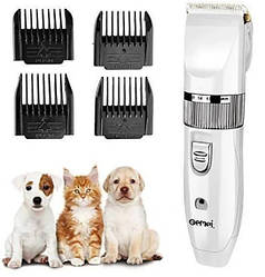 Машинка для стрижки тварин (собак і кішок) з акумулятором Gemei GM 6063
