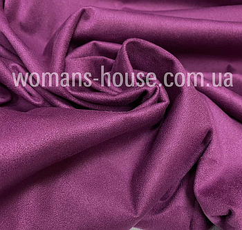 Трикотажна тканина штучна Замша стрейч щільна Бузковий (Фуксія)